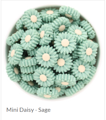 Teachers Nurses Lanyard Diasy Silicone Mini Bead | Flower Collection - PeppaTree Design Store